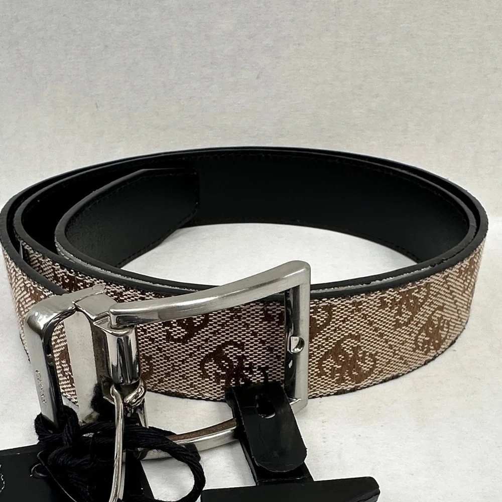 New Guess Tan and Black Men's Belt Bag SZ M
